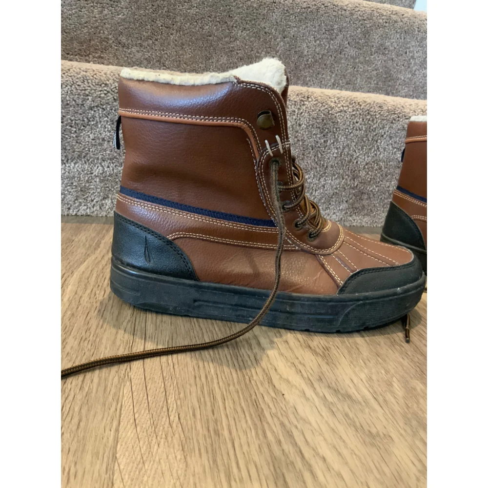 Men's Nautica Brown Black Lockview Lace-Up Winter‎ Boots Size 8 Outdoor Gorpcore